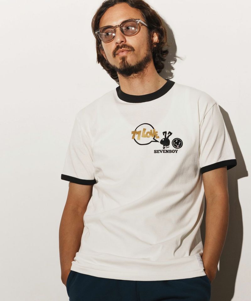 seventy seven(セブンティセブン)】middle onz S-S ringer t-shirts
