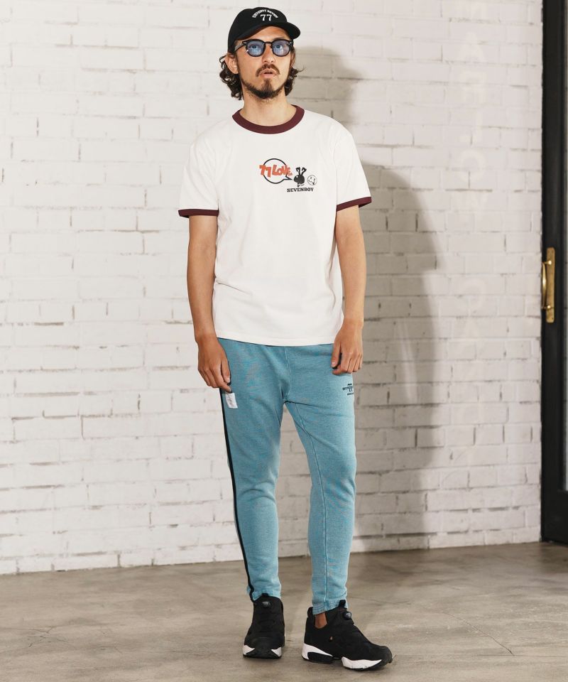 seventy seven(セブンティセブン)】middle onz S-S ringer t-shirts