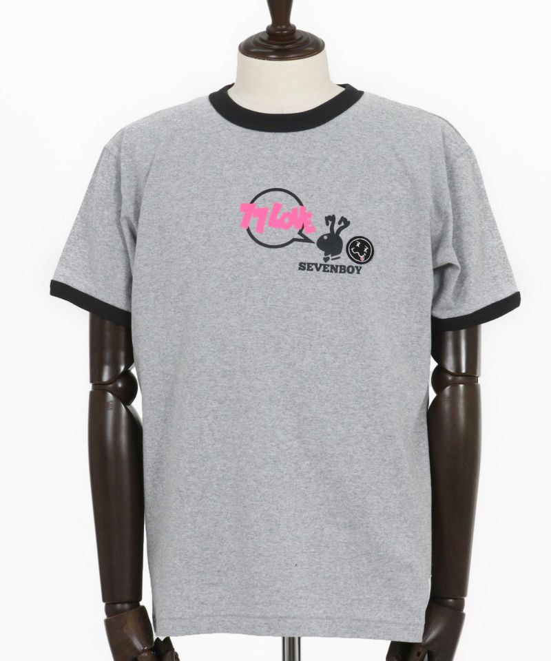 seventy seven(セブンティセブン)】middle onz S-S ringer t-shirts
