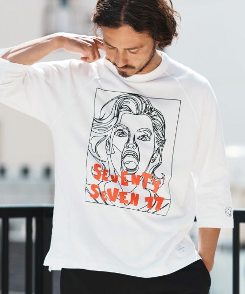 【seventy seven(セブンティセブン)】middle onz  3-4 sleeve t-shirts (77LADY)　七分袖Tシャツ(7725S140)