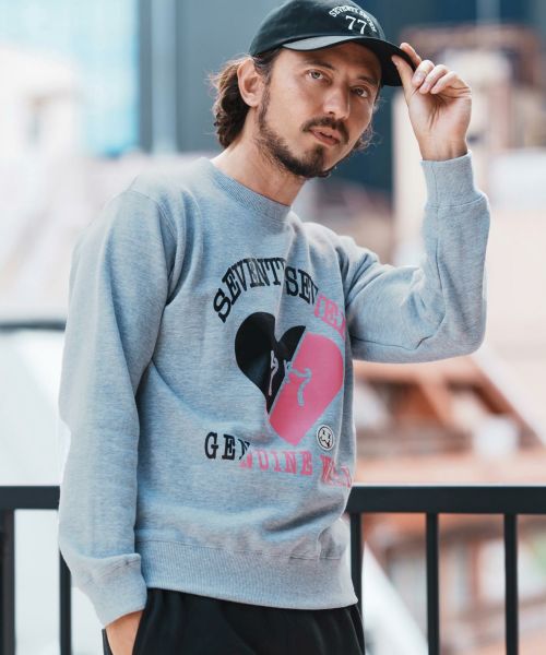 【seventy seven(セブンティセブン)】middle onz sweat shirts (heartGW) スウェット(7725S100)