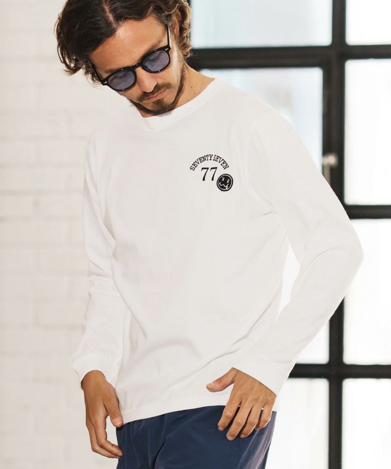 NOS7 ♥ Center Line T-Shirt /追跡付 seventy seven(セブンティセブン)】middle onz L-S t-shirts