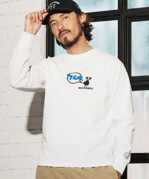 【seventy seven(セブンティセブン)】heavy onz USA cotton L-S t-shirts  (77rabbit) ロンT(7725S210)