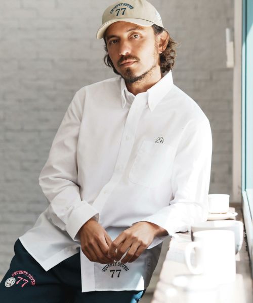 【seventy seven(セブンティセブン)】botann down L-S shirts (25S) ボタンダウンシャツ(7725S290)