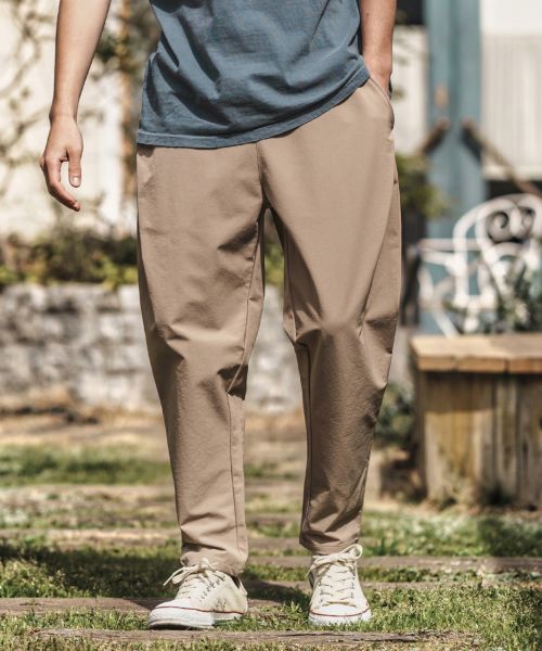 【CAMBIO(カンビオ)】Stretch Nylon Tapered Pants ナイロンテーパードパンツ(S46225cmb)