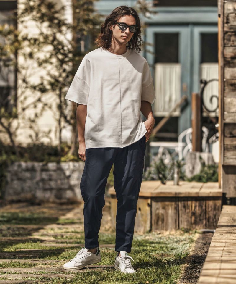 CAMBIO(カンビオ)】パッカリングナイロンテーパードパンツ(HLCM0191