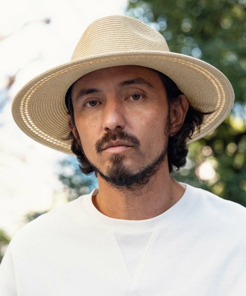 【一部カラー予約販売7月中旬～下旬入荷】【CAMBIO(カンビオ)】Long Brim Braid Hat ブレードハット(OP-251-015)