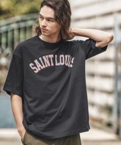 直営店に限定 CAMBIO(カンビオ)】プリントTビッグ_Saint Tシャツ Louis Tシャツ(半袖/袖なし)