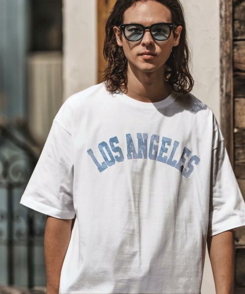 【CAMBIO(カンビオ)】プリントTビッグ_Losangeles Tシャツ(2501107MCB)
