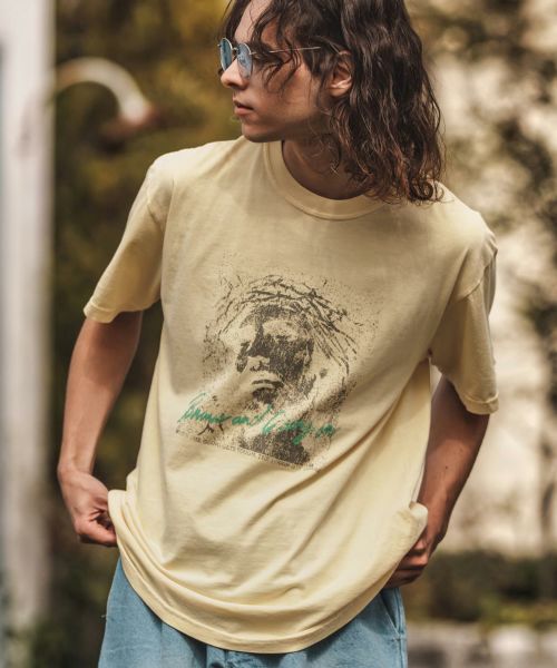 【CAMBIO(カンビオ)】ピグメントTシャツ_Jesus(2501109MCB)