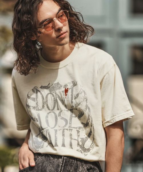 【CAMBIO(カンビオ)】 ピグメントTシャツ_Dont lose faith(2501103MCB)