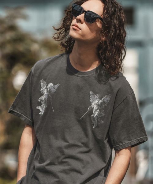 【CAMBIO(カンビオ)】ピグメントTシャツ_Angels(2501108MCB)