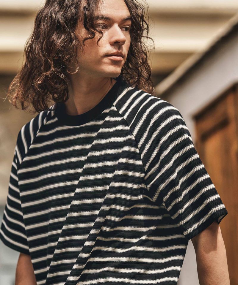 CAMBIO ストライプ柄 長袖カットソー XL CAMBIO(カンビオ)】ボーダースピンドルTシャツ | CAMBIO カンビオ