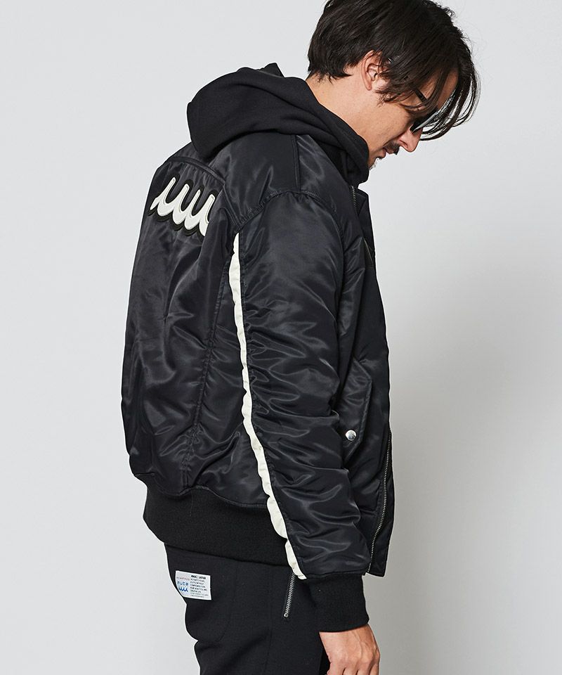 ACANTHUS アカンサス　WOOL NYLON MA-1 スタジャン ACANTHUS アカンサス WOOL NYLON MA-1 スタジャン ACANTHUS