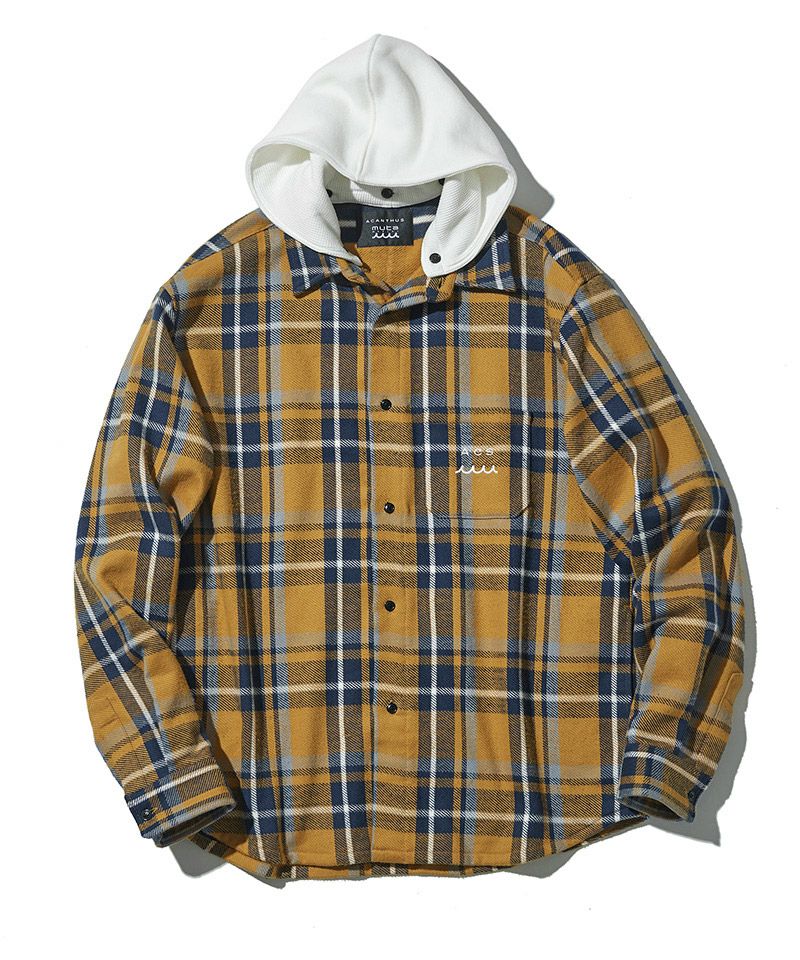 ACANTHUS(アカンサス)】muta Hooded Flannel Shirts フードシャツ
