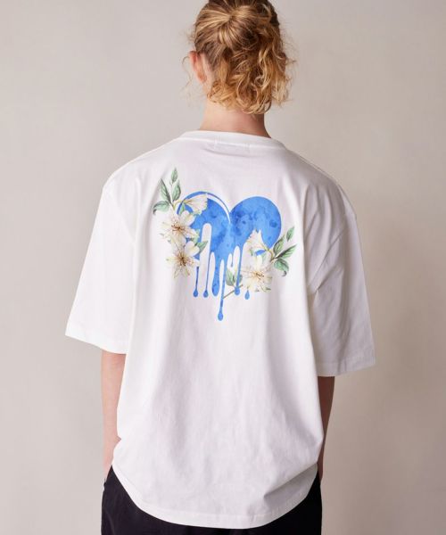 【rehacer(レアセル)】Flower Drop Relax Fit T グラフィックTシャツ(01252000025)