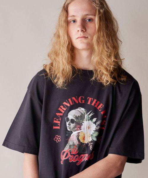 【rehacer(レアセル)】Pearl Drop Garment Dye T-shirt Tシャツ(01252000016)