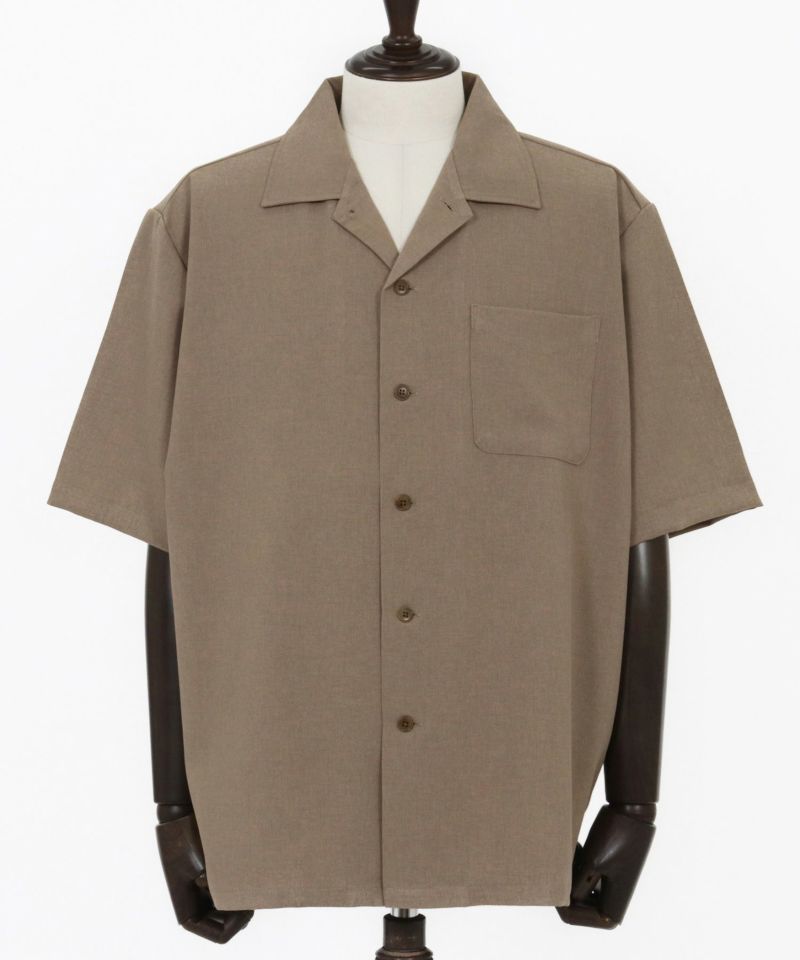 30%OFF【CAMBIO(カンビオ)】テックリネンHSオープンカラーシャツ