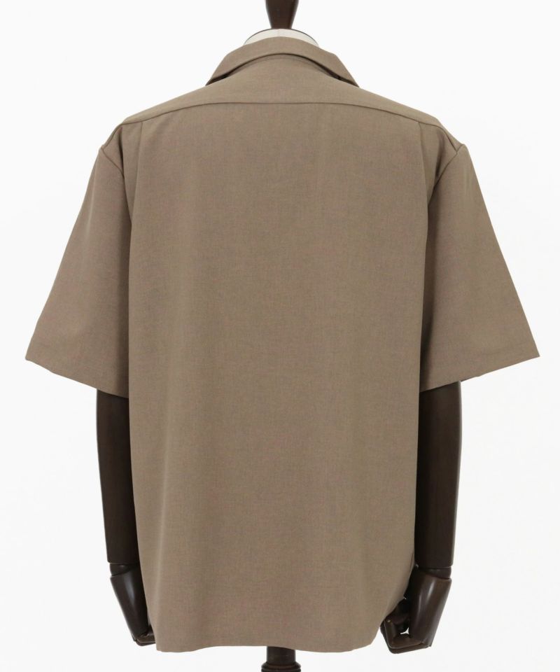 kuo出品 30%OFF【CAMBIO(カンビオ)】テックリネンHSオープンカラーシャツ