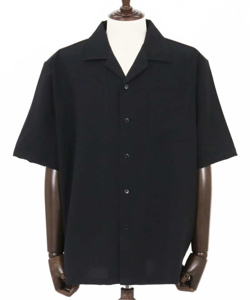 kuo出品 30%OFF【CAMBIO(カンビオ)】テックリネンHSオープンカラーシャツ