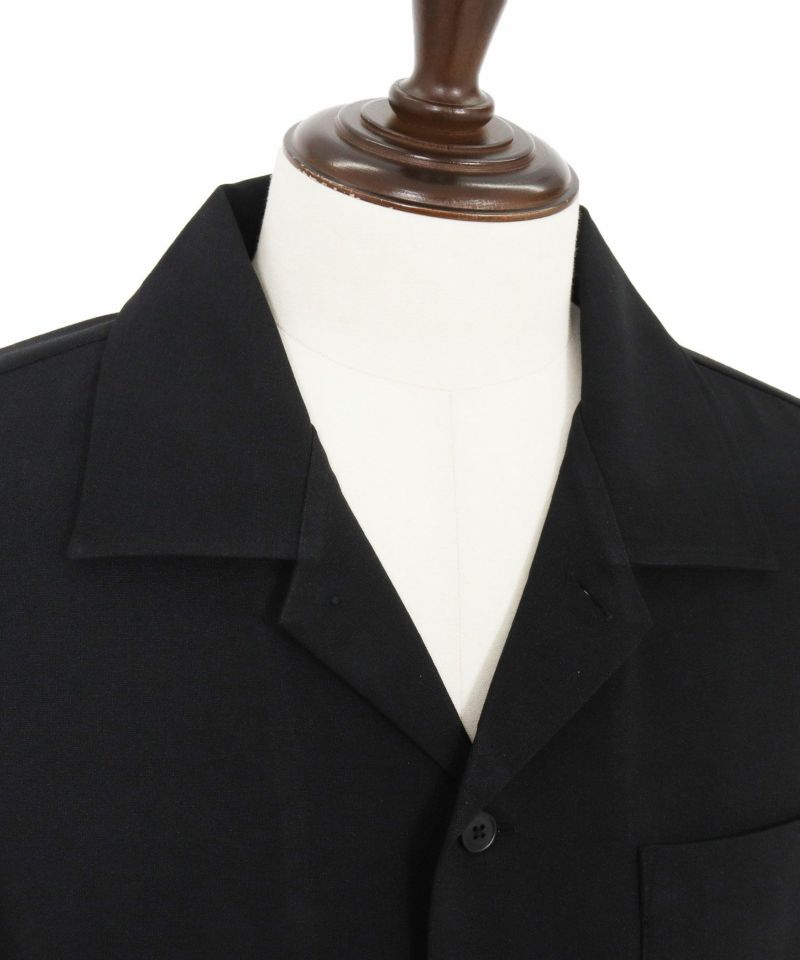 30%OFF【CAMBIO(カンビオ)】テックリネンHSオープンカラーシャツ