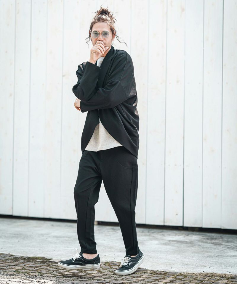 CAMBIO(カンビオ)】変形ドルマン梨地テーラードジャケット(HLCM0195