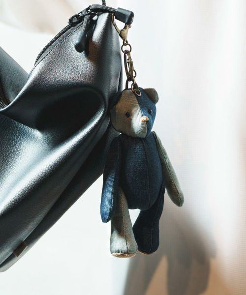 【GLIMCLAP(グリムクラップ)】【予約販売5月上旬～中旬入荷】 Patchwork denim stuffed toy keychain キーホルダー(18-051-gls-cf)