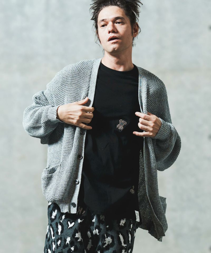 グリムクラップ glimclap 新品　コットン素材　カーディガン GLIMCLAP(グリムクラップ)】 Mesh knitting cardigan ニット