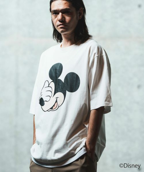 【GLIMCLAP(グリムクラップ)】【予約販売6月上旬～中旬入荷】 Printed T-shirtr-Mickey Mouse- 【ミッキー】プリントTシャツ(18-039-gls-cf)