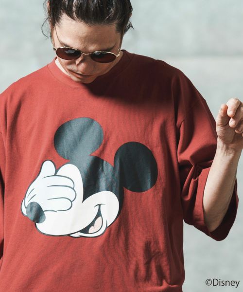 【GLIMCLAP(グリムクラップ)】Printed T-shirtr-Mickey Mouse- 【ミッキー】プリントTシャツ(18-039-gls-cf)