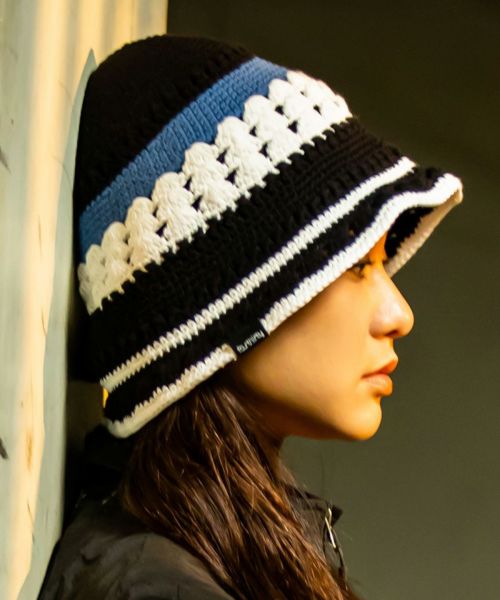 【430(フォーサーティ)】KNIT LINE HAT ニットハット(25-102)