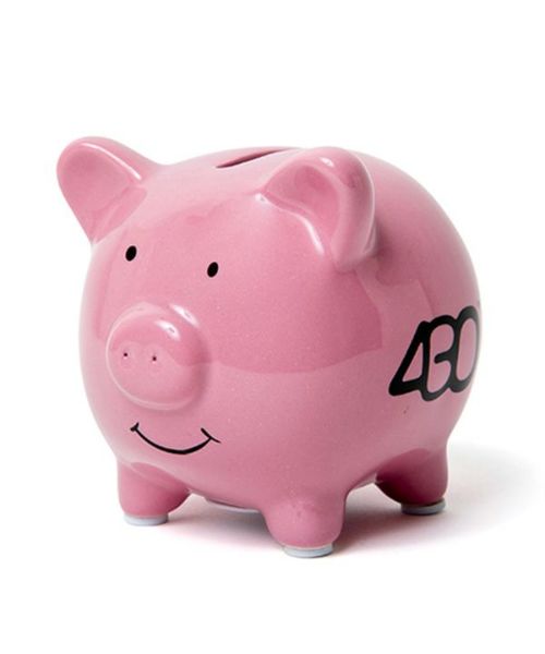 【430(フォーサーティ)】PIG BANK ブタ型貯金箱(25-056)
