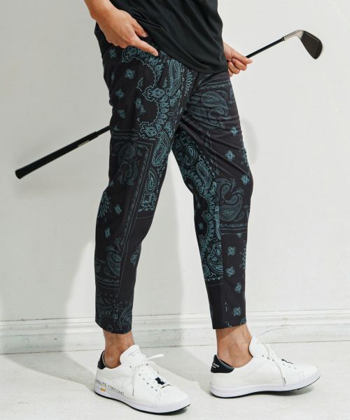 【1minute 1second(ワンミニットワンセカンド)】【予約販売6月中旬～下旬入荷】bandana pattern tapered pants テーパードパンツ(1M25N120)