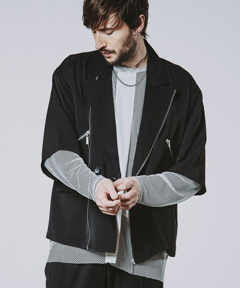 20%OFF【NO ID.(ノーアイディー)】ﾊｰﾌｽﾘｰﾌﾞﾗｲﾀﾞｰｽ1B-JKT