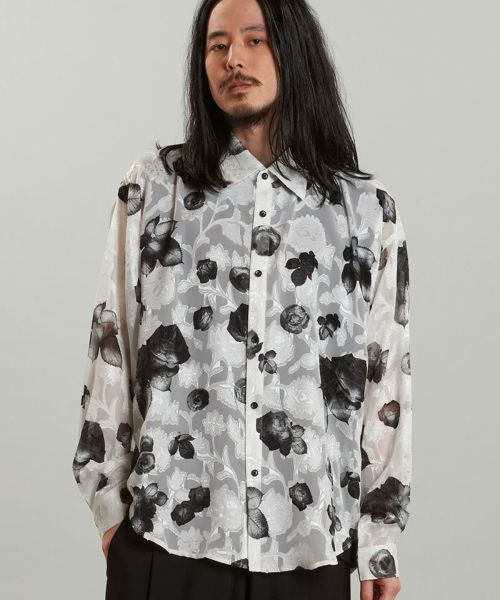 20%OFF【NO ID.(ノーアイディー)】ｼｱｰﾌﾗﾜｰBIG-SH シャツ(456006-243S)