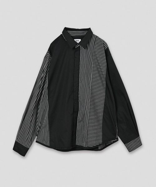 【Kelen(ケレン)】【予約販売8月下旬～9月上旬入荷】 WEYDEN ストライプボーダークレイジーシャツ(KLM25FSH1142)