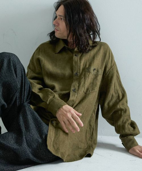 【EGO TRIPPING(エゴトリッピング)】【予約販売9月中旬～下旬入荷】 Brushlinen リネンシャツ(616504)