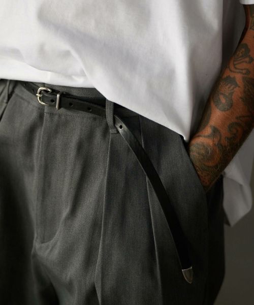 【THEOREM(セオレム)】ADAM PATEK×THEOREM Italian Leather Thin-Belt ベルト(AP2519032-TR)