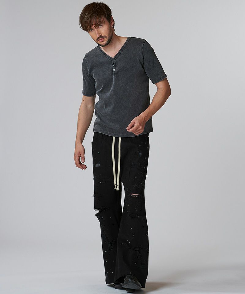 10%OFF【NO ID.(ノーアイディー)】ﾌﾗｲｽﾍﾝﾘｰV-N-T VネックTシャツ