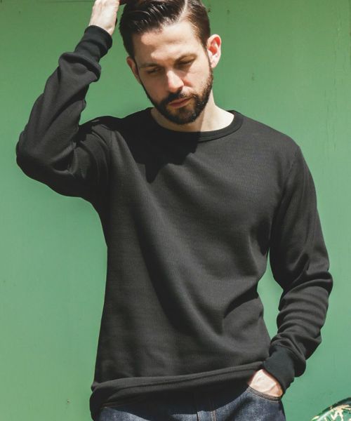 【MROLIVE(ミスターオリーブ)】【予約販売11月上旬～中旬入荷】HEAT THERMAL -INNER CREW NECK SHIRT カットソー(M253140)