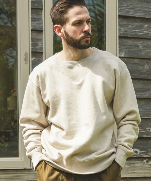 【MROLIVE(ミスターオリーブ)】【予約販売10月上旬～中旬入荷】FRENCH TERRY RAFFY COTTON -GUSSET YOKE SHIRT スウェット(M253125)