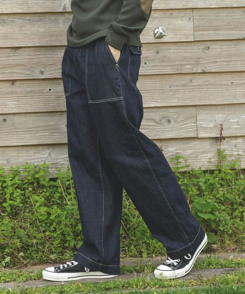 【MROLIVE(ミスターオリーブ)】【予約販売9月末～10月上旬入荷】RINSE WASH 12oz CRUNCH DEINIM -UTILITY PANTS デニムパンツ(M253115)