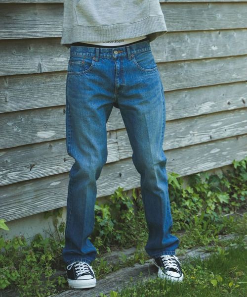 【MROLIVE(ミスターオリーブ)】【予約販売9月上旬～中旬入荷】14oz SELVAGE DENIM -USED STANDARD STRAIGHT JEANS デニムパンツ(M253108)