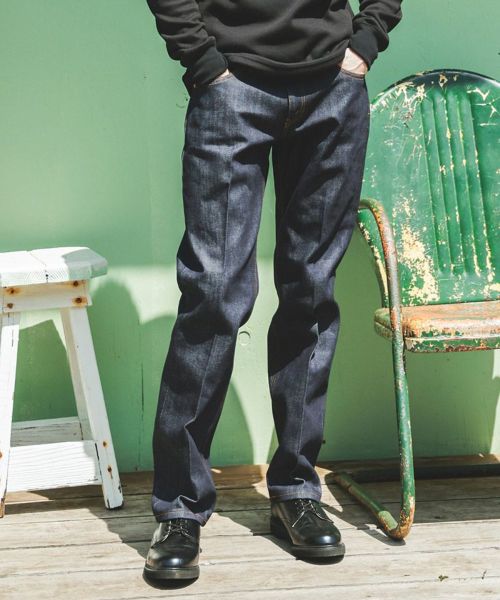 【MROLIVE(ミスターオリーブ)】【予約販売9月上旬～中旬入荷】14oz SELVAGE DENIM -RIGID STANDARD STRAIGHT JEANS デニムパンツ(M253107)