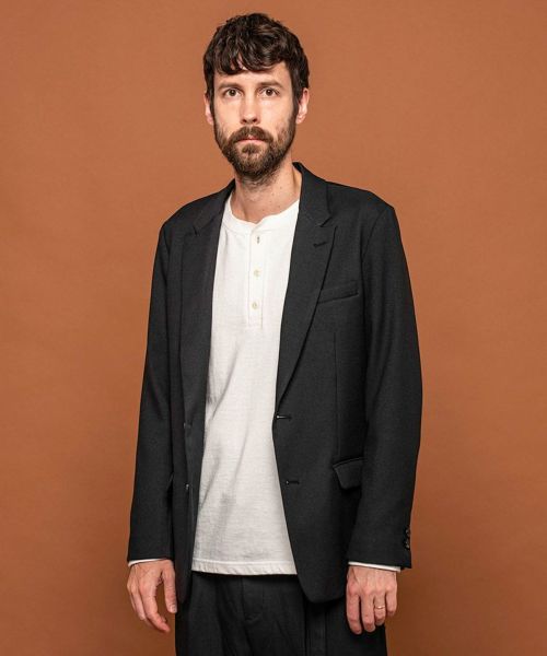 【MROLIVE(ミスターオリーブ)】【予約販売9月上旬～中旬入荷】RETORO POLYESTER TWILL -2B SEMI PEAKED LAPEL JACKET ジャケット(M-18101)