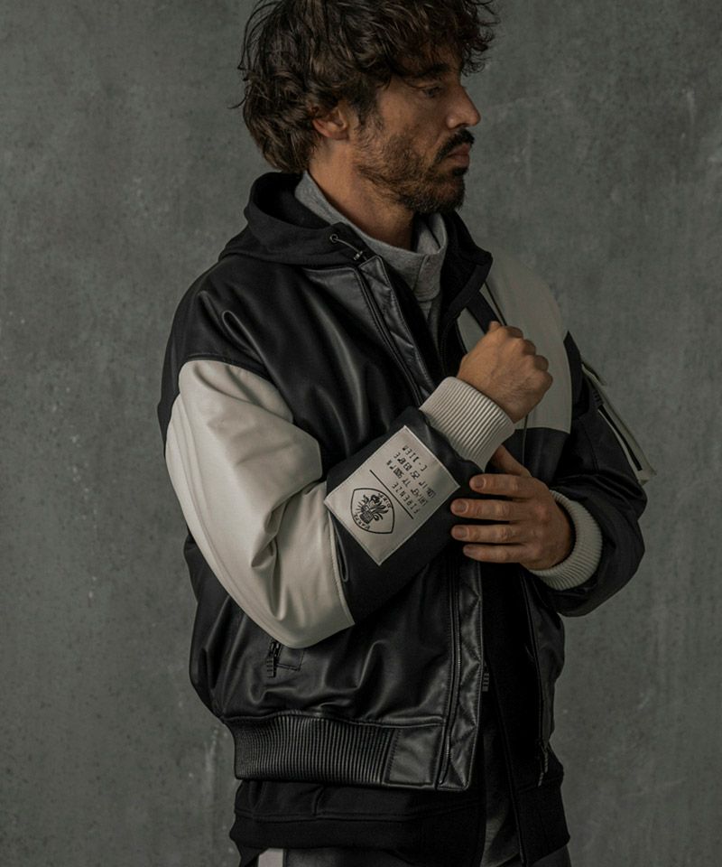 C DIEM(カルペディエム)】Oversize Leather MA-1 レザージャケット(MSO