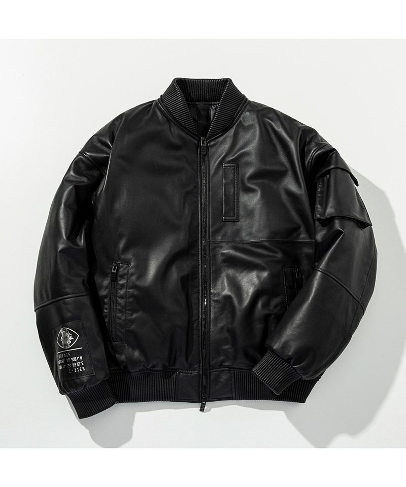 C DIEM(カルペディエム)】Oversize Leather MA-1 レザージャケット(MSO