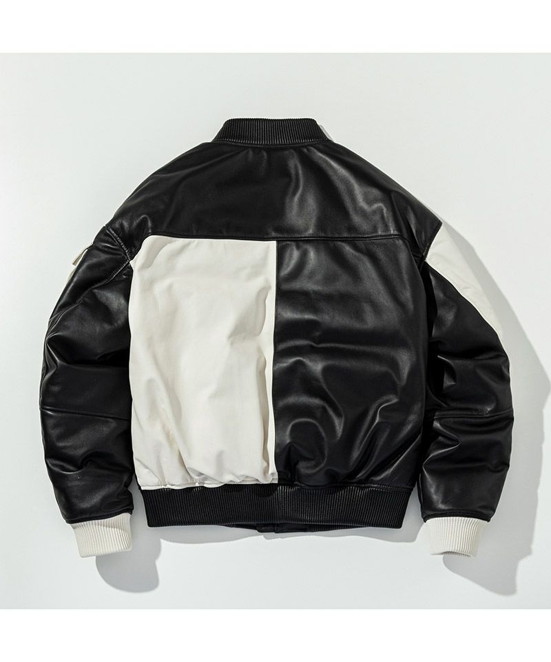 C DIEM(カルペディエム)】Oversize Leather MA-1 レザージャケット(MSO