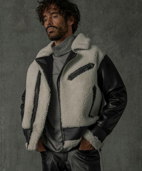 【C DIEM(カルペディエム)】【予約販売10月中旬～下旬入荷】Mouton W-Riders Jacket ライダースジャケット(MSO-25105)