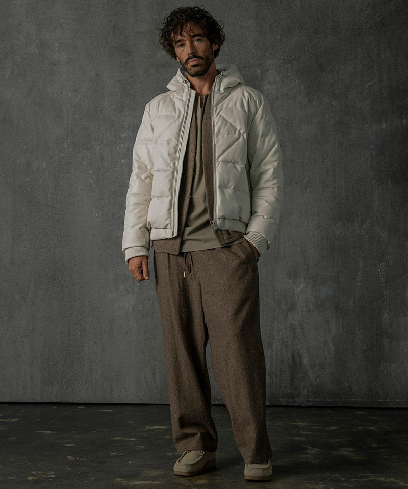 C DIEM(カルペディエム)】Leather Down Deformed Diaquilt